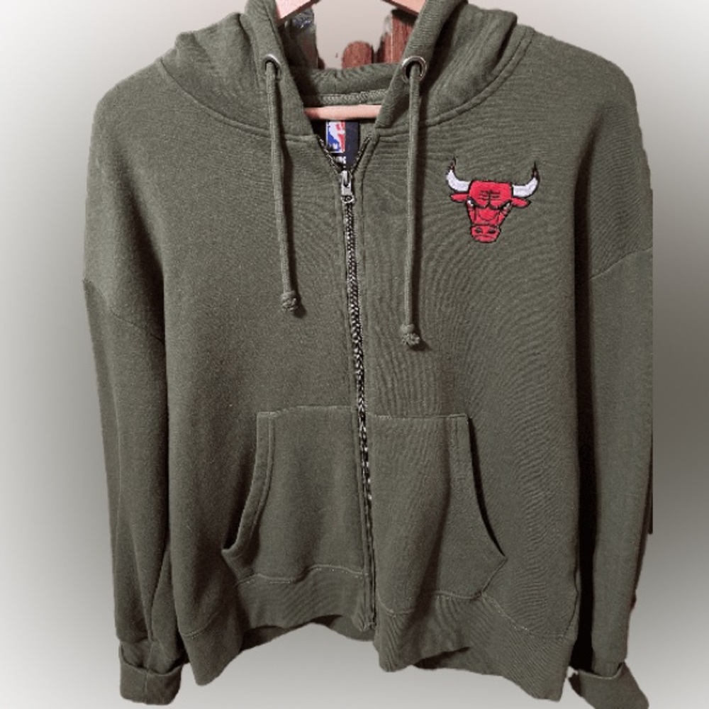 NBA UNK Chicago Bulls Hoodie Sweatshirt Jacket Size Large